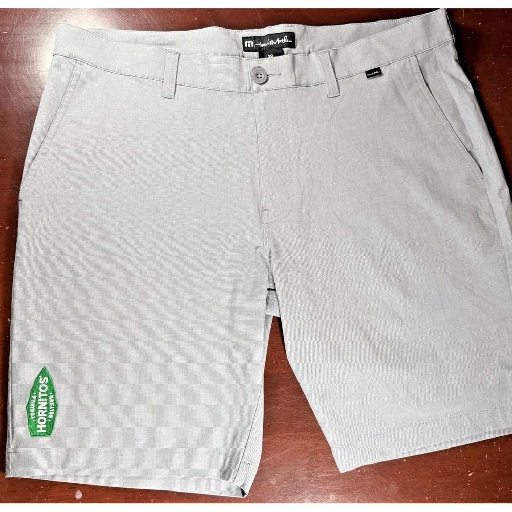 Travis Mathew Beck Shorts Men's Size 38 Gray Performance Golf Hornitos Logo